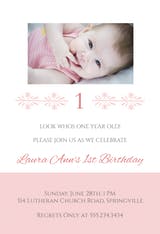 Rosy Details Birthday - Birthday Invitation